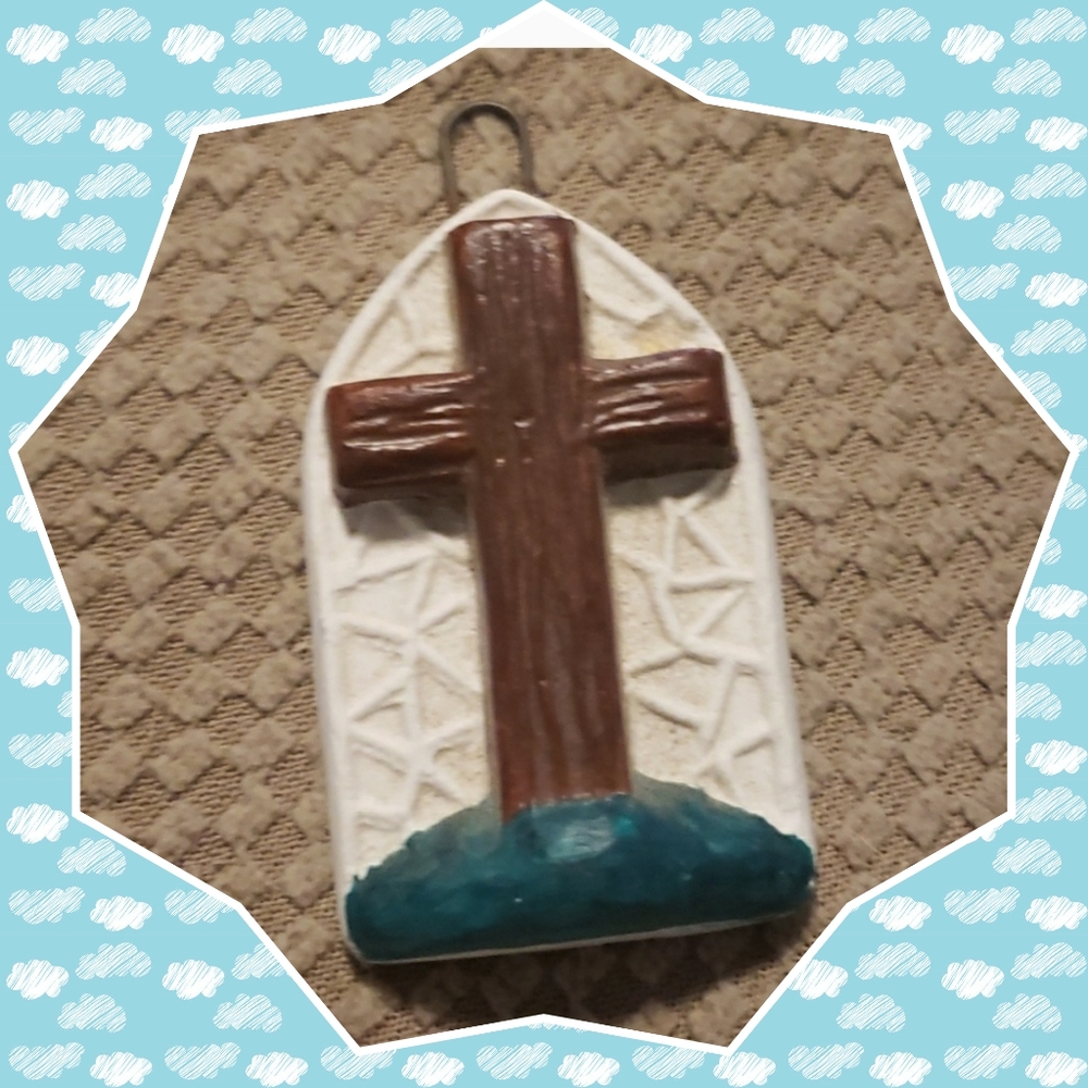 Vintage hand painted ornament